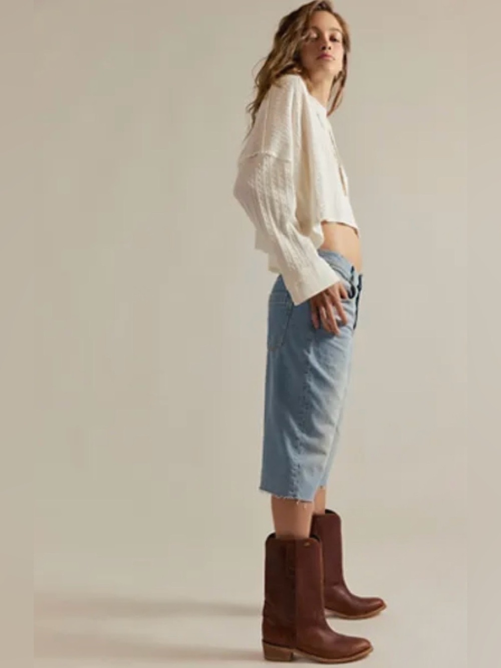 NWT We The Free Jam Session Relaxed Capri Jeans - Picture 3 of 8